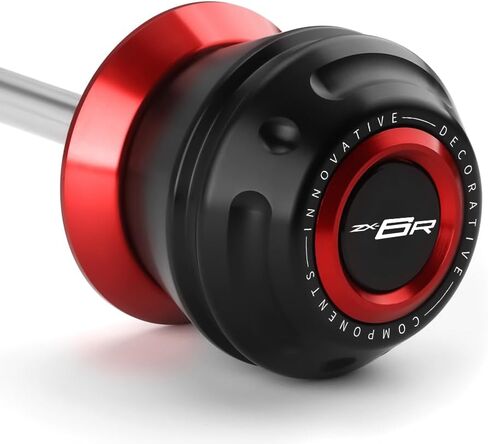Motorcycle Front Axle Fork Wheel Crash Protector Slider Compatible With K.awasaki Ninja ZX6R 2024 2025 | ZX-6R ZX 6R ZX636 Accessories (Red) in Saudi Arabia
