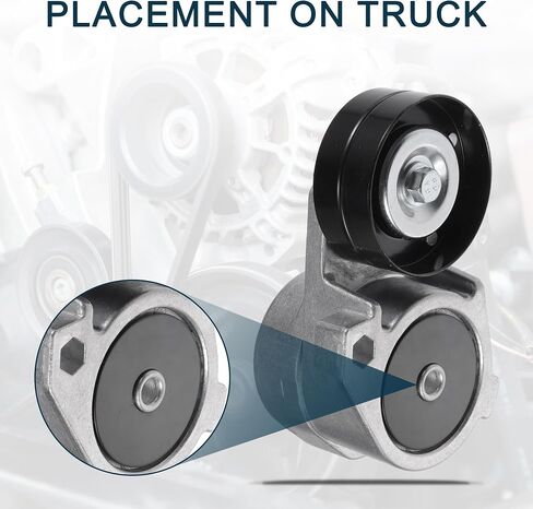 Belt Tensioner Assembly for Renault Truck Durable No.5010412956 | Inner Truck Accessory Drive Belt Tensioner Silver Tone 1 Pcs in Saudi Arabia
