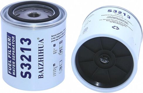 2 Pcs BAIZHIHUA S3213 Fuel Filter (10 Micron) Water Separator Replaces 33769, 35-60494-1, 18-7932-1, 18-17928, 35-809097, 35-807172, 35-802893Q01, 86769, S3214 Fits Marine Outboard Motor Mercury Boat in Saudi Arabia