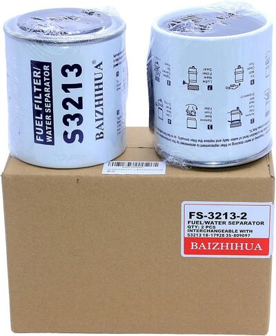 2 Pcs BAIZHIHUA S3213 Fuel Filter (10 Micron) Water Separator Replaces 33769, 35-60494-1, 18-7932-1, 18-17928, 35-809097, 35-807172, 35-802893Q01, 86769, S3214 Fits Marine Outboard Motor Mercury Boat in Saudi Arabia