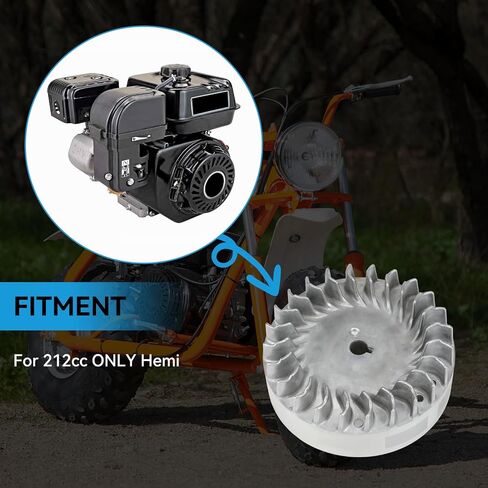 212cc Aluminum Flywheel 10krpm Compatible with Predator 212 Hemi Only 196cc Engine 60363 Coleman Mini Bike CT200U BT200X CT200U-EX Baja Warrior MB200 MB165 GX160 GX200 6.5HP Performance Parts in Saudi Arabia