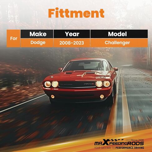 MaxPeedingrods Front Strut Tower Brace ل Dodge Challenger 2008-2023 تصميم شريط مزدوج قوي in Saudi Arabia