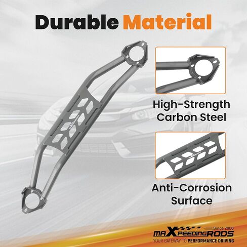 MaxPeedingrods Front Strut Tower Brace ل Dodge Challenger 2008-2023 تصميم شريط مزدوج قوي in Saudi Arabia