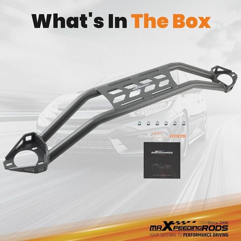 MaxPeedingrods Front Strut Tower Brace ل Dodge Challenger 2008-2023 تصميم شريط مزدوج قوي in Saudi Arabia