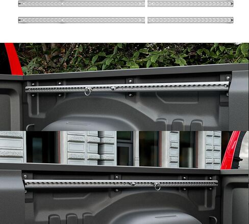 نظام سكة حديد سرير سرير 5.7 قدم متوافق مع 2019-2025 Dodge RAM 1500 Side Trail Rail System Rails Side Rails Down Rail Placeming for 2019-2025 Dodge Ram 1500 Accessories (Side Trail Rail) in Kuwait