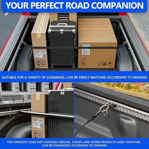 نظام سكة حديد سرير سرير 5.7 قدم متوافق مع 2019-2025 Dodge RAM 1500 Side Trail Rail System Rails Side Rails Down Rail Placeming for 2019-2025 Dodge Ram 1500 Accessories (Side Trail Rail) in Kuwait