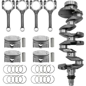 23110-2B610 1.6L Engine Crankshaft Con Rods Piston Rings kit Compatible with Hyundai Accent Veloster 1.6 2012-2017; Fit for Kia Rio Soul 1.6 2012-2017, 231102B610 23510-2B010 23041-2B600