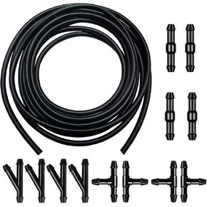 13 Pcs Car Windshield Washer Hose 4M Washer Fluid Hose with 12 Pcs Hose Connectors for Most Car Windshield Washer Tubing