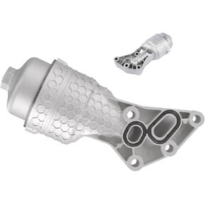 26300-3LAA0 Aluminum Oil Filter Housing Assembly Adapter for 2015-2024 Hyundai Palisade Genesis G80 2013-2016 Kia Telluride Sorento Cadenza Sedona Accessories Including seal 14 17 18 19 20 21 22 23