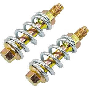 Zipelo 2PCS Car Exhaust Spring Bolt and Nut kit, M10 x 1.25 Auto Exhaust Bolt and Spring Hardware Kit with Nuts Gaskets, Vehicle Replacement Accessories, Universal for RV, SUV, Truck