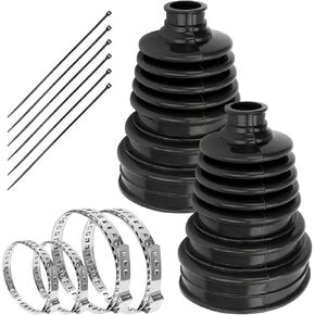 2 PCS CV Joint Boot Kit, Front CV Axle Boot Silicone Cover with Clamps & Cable Ties, Universal Constant Velocity Joint Boots Dust Cover Replacement Fits Shaft Size 19mm-24mm