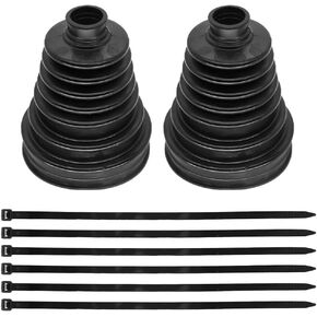 BESULEN 2PCS Car CV Joint Boot Kit, Flexible Vehicle Constant Velocity Dust Cover with 6 Cable Ties, Automotive Front Rear Axle Boot Repair Tools Accessories, Universal Fit
