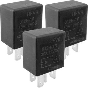3 عبوات HFV6 012H-TR RELAY-30A 12VDC 4-Pin SPST Automotive Relay-متوافق مع Chery و Great Wall و VW Oper