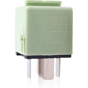61368373700 Relay, 5-Pin Automotive Fuel Pump Relay, Compatible with BMW Car Series E36 E46 E38 E39 E53 Z3, 1 PC (Green)