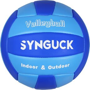 SYNGUCK Size 5 Volleyball,Official Soft Indoor Outdoor Volleyballs Sports Training Game Play Ball for Youth, Teenager, Adult