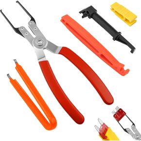 5PCS Fuse Puller Pliers, Automotive Fuse Removal Tool, Mentl Relay Puller Pliers for Car, Car Vehicle Battery Terminal Wiper Remover, Car Electrical Remover Tool/Fuse Puller Tool