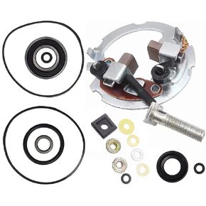 Starter Brush Plate Rebuild Kit for Honda Rancher 350 TRX350FE TRX350FM TRX350TE TRX350TM 2x4 4x4 ES, for Honda Foreman 400 450 500 Recon 200 ES ATV, Replace 31206-MN4-008 31201-KS5-901 31207-KS5-901