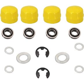 kipa Front Wheel Bearings Axle Rebuild Kit for John Deere AM127303 AM127304 AM118315 AM35443 M40514 M123254 R27434 M143338 Wheels with 1.375" Rim and 0.750" Axle Sizes Pack-4