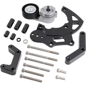 LS Swap R4 AC Compressor Bracket High Mount kit with Belt Tensioner for Chevrolet GMC SUV Truck Vortec Engines LSX LS2 LS3 LS6 Air Conditioner Passenger Side