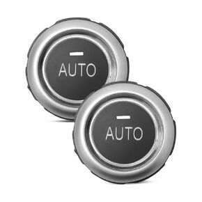 2 PCS 61319393931 Front and Rear AC Climate Control Knob Cover Fit for BMW 5 6 7 Series 2010-2016 X5 X6 2014-2016, Air Conditioning AUTO Rotation Button Cover