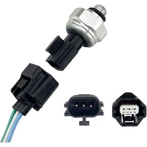 FainWan Air Conditioner AC Pressure Sensor Switch with Connector Wiring Harness Compatible with 350Z 370Z Altima Pathfinder Frontier Maxima Cube Rogue Sentra Versa Xterra FX35 G35 G37 M45