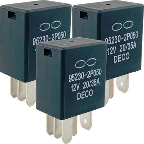 3-Pack 95230-2P050 Relay - 40A 12VDC 5-Pin SPDT Automotive Relay - Fixes A/C Fan Failures & P0532 Errors