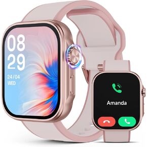 Smart Watch for Men, Blood Pressure Monitor Heart Rate Blood Oxygen Sleep Monitoring, 3ATM Waterproof Fitness Tracker, 1.99" AMOLED Display, Bluetooth call Smartwatch Compatible with Android and iOS