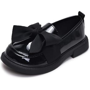 Toddler Girl’s Dress Shoes Comfort Bowtie Princess Oxford Style School Uniform Shoes Loafer Flats