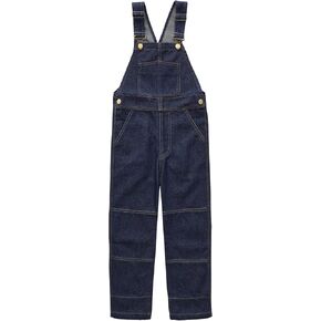 GRANDWISH Girls Denim Bib Overalls, Girl Relaxed Fit Straight Leg Jean Overall with Adjustable Strap, Size 5-14