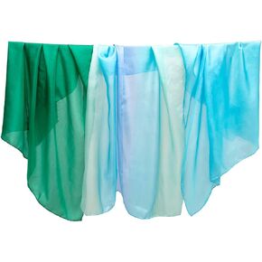 Sarah's Silks Set of 3 Playsilks - Ocean Sea, 100% Silk Scarves for Dance, Movement and Pretend Play