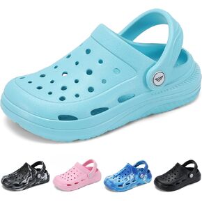 Kids Tie Dye Garden Clogs for Boys Girls | Lightweight Slip-On Water Shoes with Arch Support