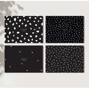 ThreeKin Thank You Cards with Envelopes - 25-Pack Folded 3.5 x 5" Cards for Weddings, Business, Holidays, Graduations & More | All-Occasion Stationery | Heavyweight Matte Cardstock, Blank Inside in Kuwait