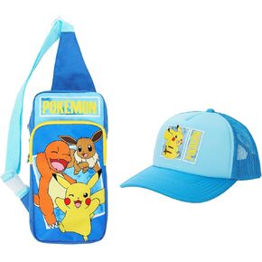 Pokémon Pikachu & Friends 2-Piece Youth Sling Bag & Foam Trucker Hat Set
