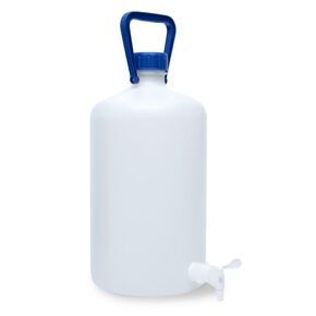 كول بارمر HDPE Carboy ذو الجدران الثقيلة مع حنفية، فم ضيق، 10 لتر