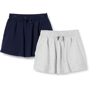 Amazon Essentials Girls' Patch Pocket Skort, Pack of 2