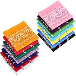 14 PCS Bandanas 100 ٪ Cotton Bandanas Paisley for Women Men Boy Girls