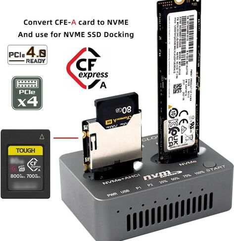 NFHK USB3.1 Type-C USB3.0 Type-A إلى CF Express قارئ بطاقات تمديد CFE Type-A & Type-B CFA R5 Z6 Z7 CFB بطاقة الذاكرة in Saudi Arabia