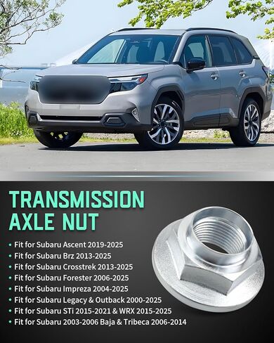 2pc cv axle nut fit for Subaru Forester 2006-2025 Outback Legacy 2000-2025 Impreza 2004-2025 Crosstrek BRZ 2013-2025 WRX 2015-2025 Ascent 2019-2025 STI 2015-2021 in Saudi Arabia