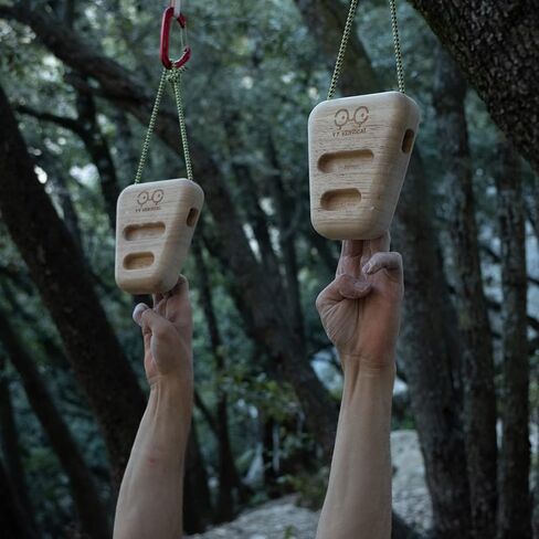 Portable hangboard in Recycled Wood for Rock Climbing in Saudi Arabia