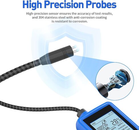 Brake Fluid Tester Digital Brake Fluid Moisture Tester Pen with High Precision Sensor Probes 10.3'' Extended Gooseneck Hose for DOT-3,DOT-4,DOT-5.1 with 2.8'' Backlit Screen,Audible Alarm in Kuwait