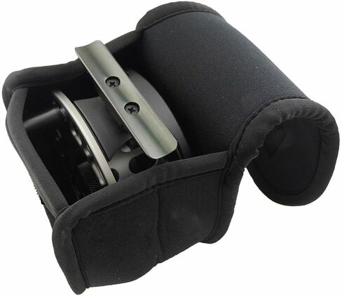 Aventik Neoprene Fly Fishing Reel Case Pouch Cover Fitting 5/6 7/8wt Fly Reel Storage (Black, 1-PACK 3/4) in Saudi Arabia