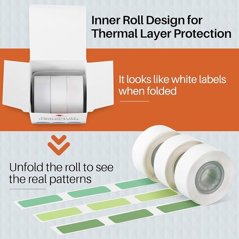 D30 Label Maker Tape - Color Fonts on Clear/Transparent D30 Labels, Self-Adhesive, Compatible with Phomemo D30, 14mm x 30mm (0.55" x 1.18"), 210 Labels/Roll, 3 Rolls (Red x 1, Blue x 1, Green x 1) in Kuwait