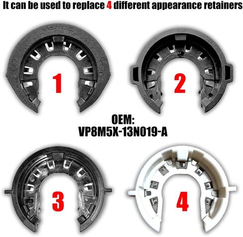 D1S D3S D8S D2S D4S D2H LED HID مصابيح زينون مآخذ قواعد محولات حاملات مثبتات حلقة مشبك OEM متوافق مع دودج تشيفي جاكوار تيسلا يوكون VP8M5X13N019A Style-3 قطعتان in Kuwait
