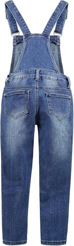 KIDSCOOL SPACE Little Big Girls Denim Overalls,Washed for Soft Stretch Jeans Workwear in Saudi Arabia