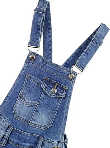 KIDSCOOL SPACE Little Big Girls Denim Overalls,Washed for Soft Stretch Jeans Workwear in Saudi Arabia