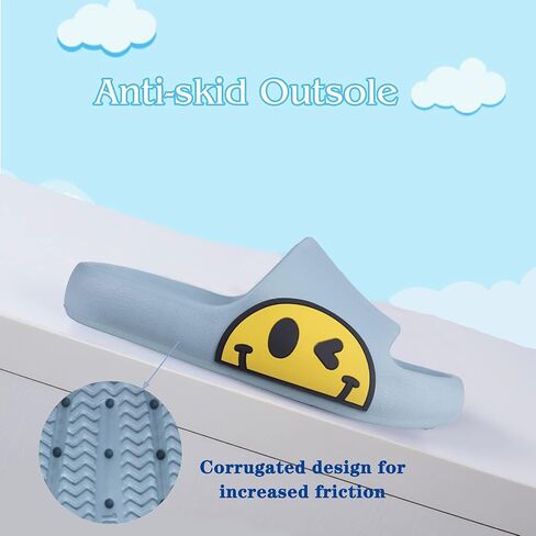 Guyarns Big Kids Cloud Slides ، Boy Boys Girls Slides Non-Summer Summer Beach Pool Shoes Toddler Cartoon Slides Sandals Indoor & Outdoor Garden Slippers Shower Shower in Kuwait