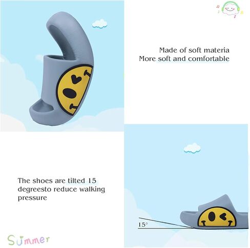 Guyarns Big Kids Cloud Slides ، Boy Boys Girls Slides Non-Summer Summer Beach Pool Shoes Toddler Cartoon Slides Sandals Indoor & Outdoor Garden Slippers Shower Shower in Kuwait
