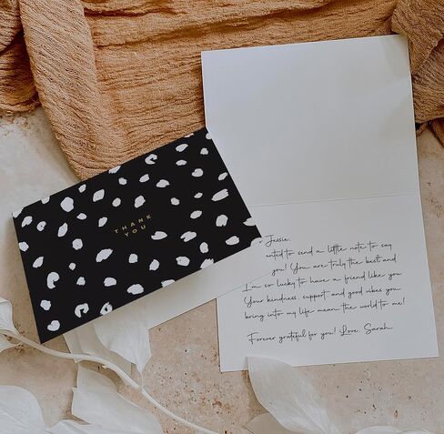 ThreeKin Thank You Cards with Envelopes - 25-Pack Folded 3.5 x 5" Cards for Weddings, Business, Holidays, Graduations & More | All-Occasion Stationery | Heavyweight Matte Cardstock, Blank Inside in Kuwait