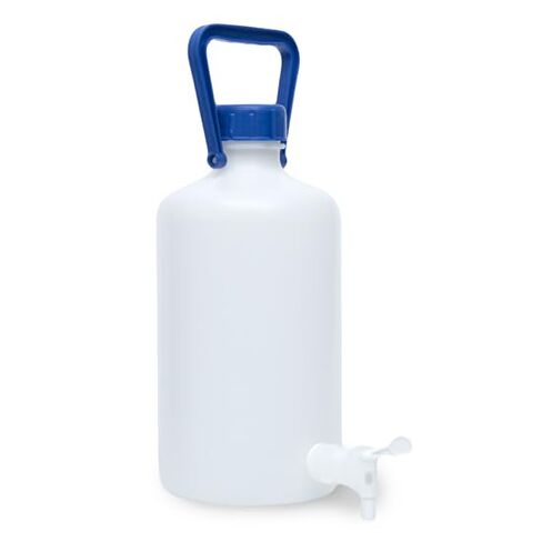 كول بارمر HDPE Carboy ذو الجدران الثقيلة مع حنفية، فم ضيق، 10 لتر in Saudi Arabia