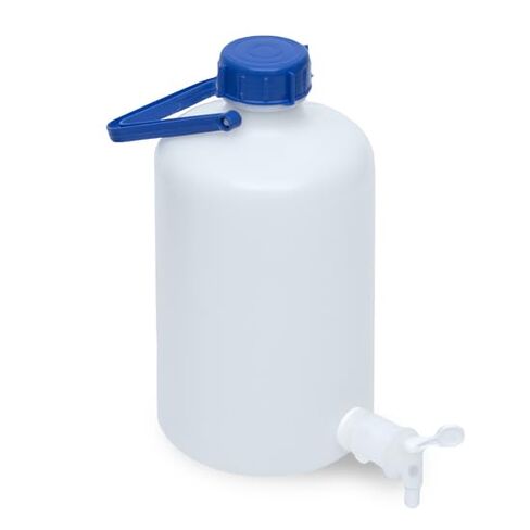 كول بارمر HDPE Carboy ذو الجدران الثقيلة مع حنفية، فم ضيق، 10 لتر in Saudi Arabia